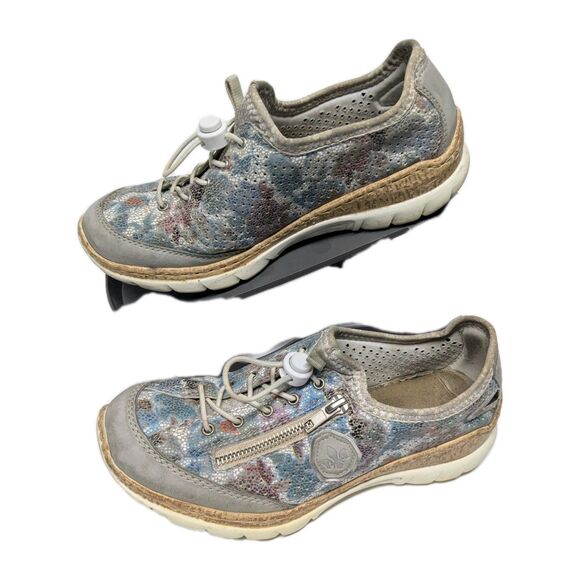 RIEKER Women N42V1 NIKITA Slip-on Fashion Sneaker Grey Women Size EU 38 US 7 - Picture 14 of 15